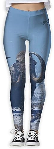 Womens Woolly Mammoth Polyester Yoga Leggings Pants Graphic Printed Full Length Sports Leggings Pants For Fall/Winter X-Large!