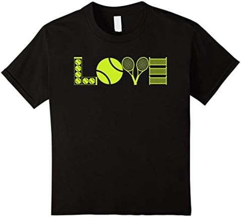 Kids I Love Tennis T-Shirt 8 Black