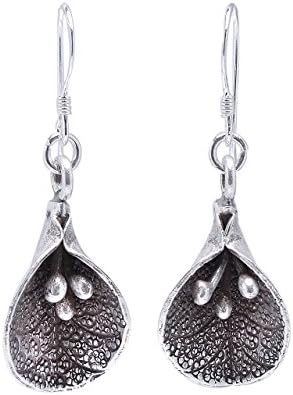 Jewels Of Jaipur Women's Jewels Of Gypsy Antique Oxidised Silver Plated Designer Hook Earrings Jewelry