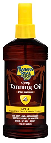 Banana Boat Deep Tanning Oil Spray, SPF 4 8 oz (Pack of 2)