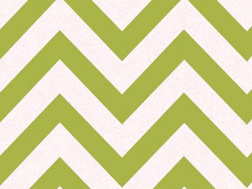 Apple Green and White Chevron Stripe Tissue Paper - 20 Inch x 30 Inch - 24 XL Sheets