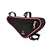 Bike Bag Triangle Bag, EKOOS Bicycle Frame Handlebar Bag Waterproof Cycling Large Storage Pouch Top Tube Pack Bag for Road Mountain Cycling (Black with Red)