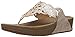 FitFlop Women's Flora Sparkle, Nude, 9 M US