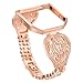 Compatible for Fitbit Blaze Bands Women Men with Frame, VOMA Stainless Steel Fitbit Blaze Watch Band Fitbit Blaze Accessories Fitbit Bands Blaze Fit bit Blaze Bands Large Small Bangle 1 Rose Gold