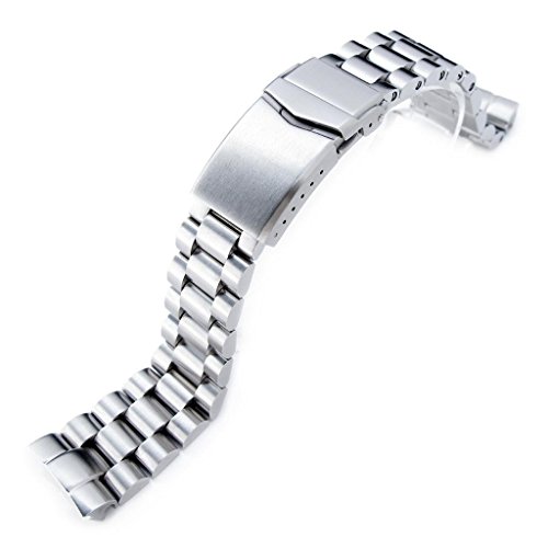 22mm Endmill 316L SS Watch Bracelet for Seiko New Turtles SRP777, V-Clasp Brushed