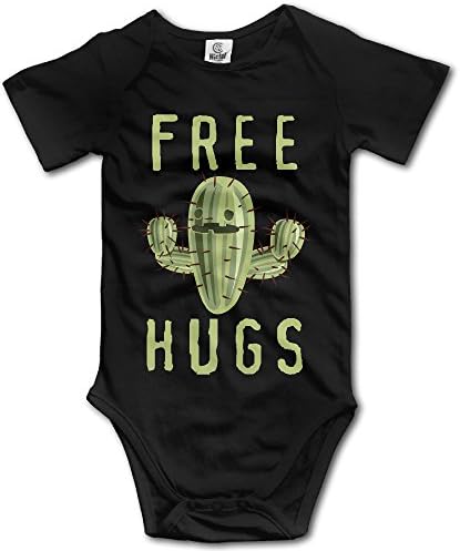 Baby Breath Babys Free Hug Cactus Boy's/Girl's Bodysuit Outfits Black Size 3M