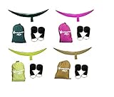 Viking Nature Portable Lightweight Hammock with Hanging Straps, Parachute Nylon and Steel Components