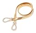 Rhinestone Knot Buckle Piece Stretch Waist Chain Belt Gold, Black Tone (Gold)
