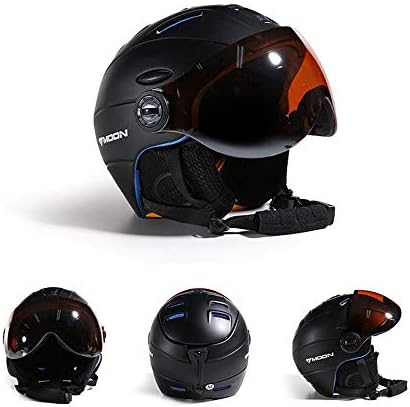 大人用サイクリングバイクヘルメット 磁気ユニセックススポーツ防護ヘルメットゴーグルワンピース成人冬のスキーヘルメット自転車ヘルメット 自転車 ヘルメット 大人用 ロードバイク Color Black Size L 58 61cm Midlothiantsi Org Uk