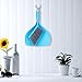 McoMce Dust Pan and Brush, Portable Dust Pan, Tiny Dust Pan and Brush Set, Premium Dustpan, Mini Hand Broom and Dustpan Set for Floor, Sofa, Desk, Keyboard, Car, Dog, Cat and Other Pets (Blue)