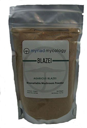 Myriad Mycology Blazei Mushroom Powder 5.2oz or 150g, Made in USA / Ji Song Rong