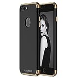 iPhone 7 Plus Case, AnsTOP 3 in 1 [Ultra Thin] and Slim Hard Case Protection Anti-Scratch Non Slip Matte Surface with Electroplate Frame for Apple iPhone 7 Plus (Black)