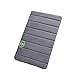 FINDNEW Non-Slip Memory Foam Bath Mat Stripe Style Soft Touch Microfiber Bathroom Rugs with Anti-Skid Bottom,Absorbent&Comfortable,Quickly Drying(Grey, 16