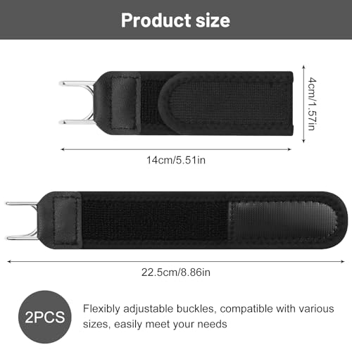 Puasok 2 Pieces Belt Without Buckle Kit, Elastic Tactical Belt with Metal Hook, Invisible Waist Belt for Men and Women, for Work, Leisure