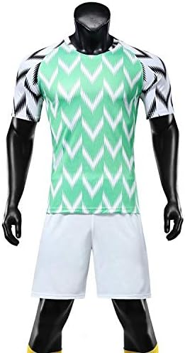 Ffyyjlei New Nigeria Langarm Fussballuniform Fruhlingsjacke Trainingsanzug Sommeranzug Kurz Grun Grosse M Amazon De Sport Freizeit