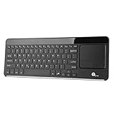 1byone Wireless Bluetooth Keyboard with Built-in Multi-touch Touchpad, Touch Keyboard for Windows / Android Tablet / Galaxy Tabs / Smartphones, Black