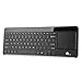 1byone Wireless Bluetooth Keyboard with Built-in Multi-touch Touchpad, Touch Keyboard for Windows/Android Tablet/Galaxy Tabs/Smartphones, Black
