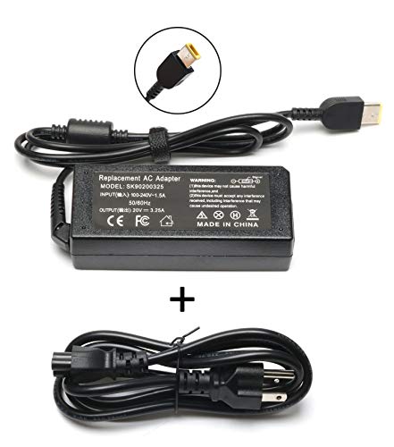 65W 20V 3.25A AC Adapter Charger Replacement for Lenovo Thinkpad E570 E560 E550 E531 L460 L440 L470 T540P T440 T470S T450 X240 X250 X270, ADLX65NLC2A ADLX65NCC2A ADLX65NCC3A Laptop Power Supply Cord