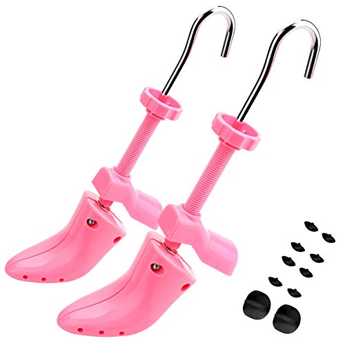 Minerva Shoe Stretcher for Women High Heel Shoes, Tough Plastic Shoe Trees for Women Shoes Width and Length - 2 Way Adjustable Shoe Shaper (Women's Size 5-9)