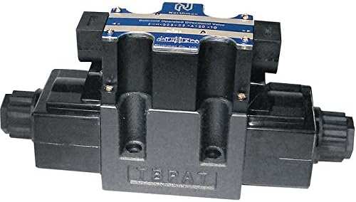 Northman Fluid Power Hydraulic Directional Control Valve - 26.4 GPM, 4500 PSI, 3-Position, Double Solenoid, Open Center Spool, 12 Volt DC Solenoids, Model# SWH-G03-C3-D12-10