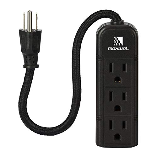 Power Strip Wall Mountable ETL Listed 3 Grounded Outlets 10 Inch