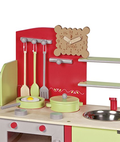 Janod J06586 - Maxi Spielküche aus Holz, rot/grün – Bild 4