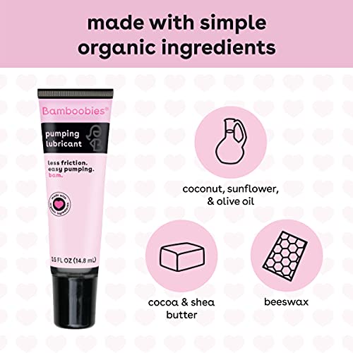 Bamboobies Women's Breast Pump Lubricant and Nipple Cream, Coconut Oil