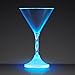 Light Up Martini Glasses with Color Changing LED Light & Long Spiral Stem (Set of 6)