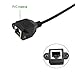 Ethernet Extension Cable,90 Degree Bend RJ45 Male to Female Ethernet LAN Network Cable RJ45 Cat 5e Connector Cord - Black (1ft/0.3m)