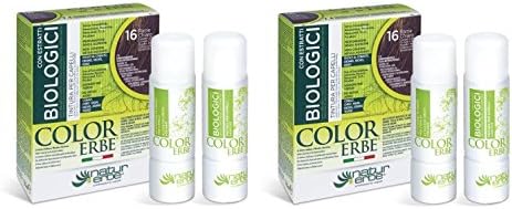 Natur Herbs – Color Herbs Bio Copper Clear N.16 – 2 Packs Of 60 ml Tone on Tone, Permanent, to oxidation, Free of Formaldehyde, Ammonia, sulpho-resorcinol, Nonoxynol, S.L.S., Parabens, Allergen-Free Scent, does not contain Metals and Nickel tested