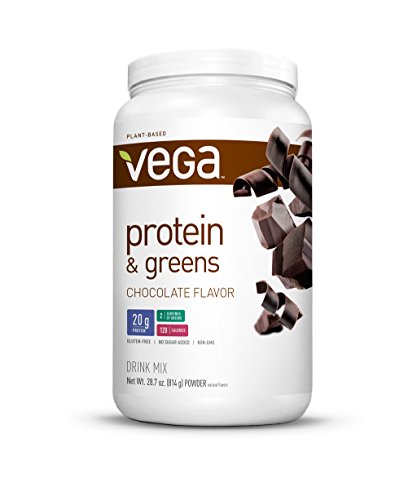 Vega Protein & Greens Plant Based Protein Powder, Chocolate, 1.79 lb (25 Servings)