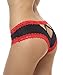 Sofishie Sexy V-Back Open Crotch Panties - Red - Medium