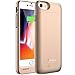 Alpatronix iPhone SE 2020/8/7 Battery Case, Slim Protective Extended Charging Case with Qi Wireless Charging Compatible with New iPhone SE 2020, 8 & 7 (4.7 inch) BX190 – Gold
