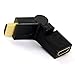 ANRANK AK360901HD HDMI Male to Female Adapter Converter Connector for HDTV DVD Projector Monitor, 90-360 Degree(Black)