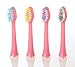 Replacement Brush Heads for: Ivation Rechargeable Electric Toothbrushes w/Sonic Wave Technology - 4-Pack, Color Coded