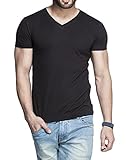 Tinted Men's Solid V-Neck Half Sleeve T-Shirt