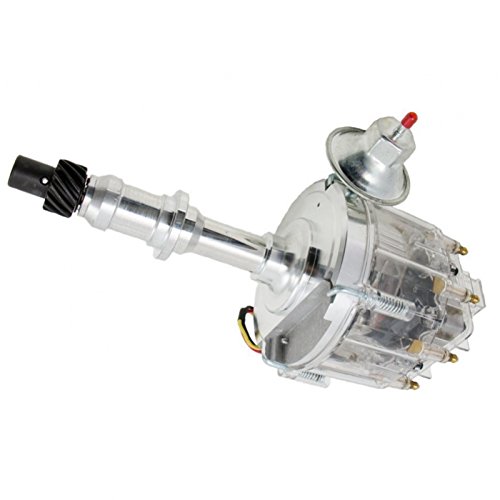 For SBC BBC Chevy 305 350 454 V8's HEI Distributor with Clear Cap 65k 65,000 Volt