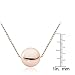 Hoops & Loops Rose Gold Flashed Sterling Silver 10mm Polished Ball Bead Necklace