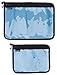 Organizing Zipper Pouches - Utility Zipper Bags for Cash, Receipt, Bills, Documents, Travel Accessories Organizer - Clear Vinyl Window, Snap hook & YKK Zipper