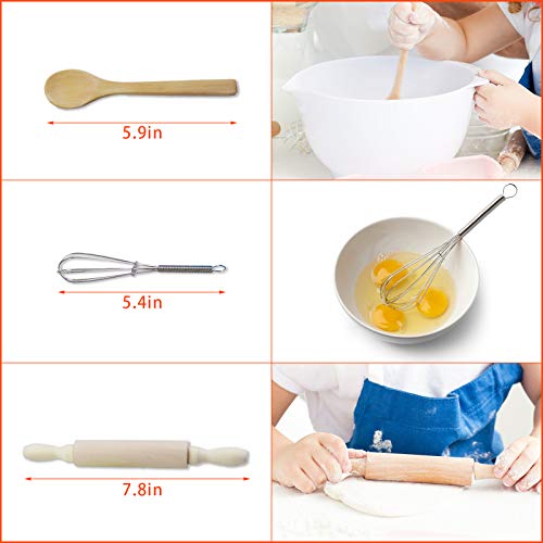 Real Kids Baking Set for Girls – 27 Pcs Gift Set Includes Kids Apron, Chef Hat, Oven Mitt, Real Baking Tools and Recipes for The Curious Young Junior Chef