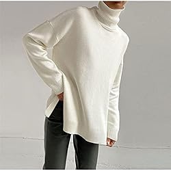 Women's Oversized Turtleneck Sweater Long Sleeve