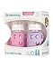 Lifefactory BPA-Free Glass Baby Bottle Gift Set with Two 4-Ounce Glass Bottles and Silicone Teether, Pink & Lilac
