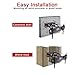Suptek Full Motion Articulating TV Wall Mount Bracket for Most 32-60'' LED, LCD, and Plasma Flat Screen TVs/VESA up to 600x400mm / Super-Strength Load Capacity/Free Bubble Level MA5073