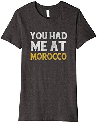 Womens You had me at Morocco shirt Medium Dark Heather