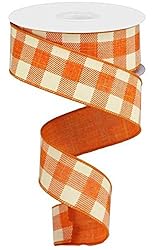 Plaid Check Wired Edge Ribbon - 10 Yards