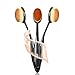 JPNK 9PCS Oval Makeup Brush Set with Toothbrush Design with Soft Synthetic Hair for Foundation and Concealer