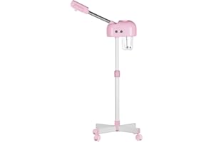 ACEFOX Professional Facial Steamer, Vaporizador Facial Steamer for Esthetician, Vapor Face Steamer, Pink