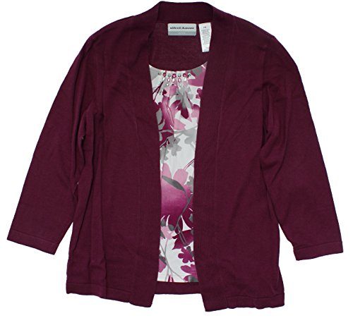 Alfred Dunner Plus Size Veneto Valley Layered Look Floral Top