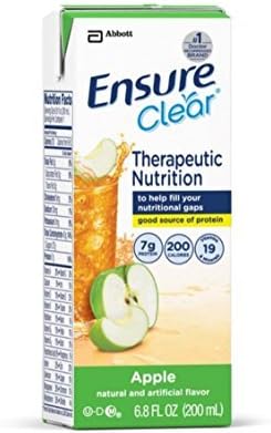 Ensure (Formerly Enlive!) Clear Liquid Nutrition Ready-To-Use (Apple) 6.75-Fl-Oz - 1 Case Of 32 by Abbot