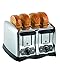 Proctor Silex Commercial 4 Slice Extra-Wide Slot Commercial Toaster, Chrome, 120 Volts (24850), Silver